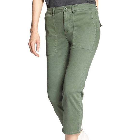 Sanctuary Women's Utility Crop Chino Pants Peace Green 28 - Picture 1 of 9